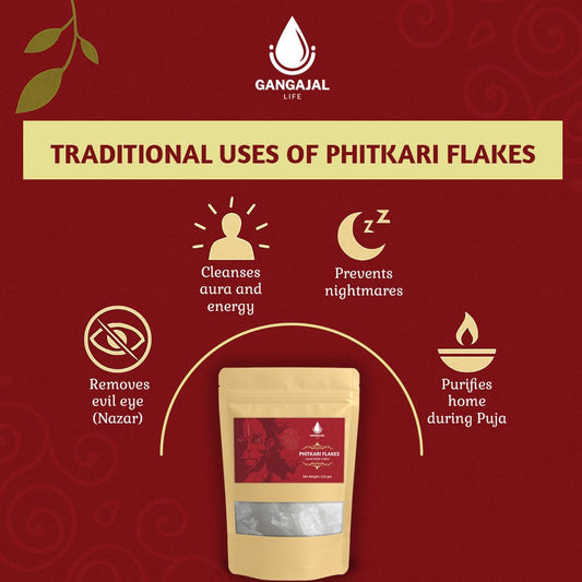 Organic Phitkari Alum Stone Flakes 250Gm
