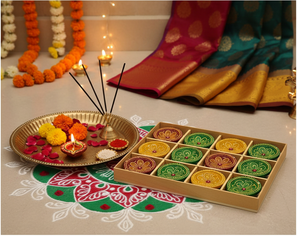 Diya -Set of 12 Clay Diya