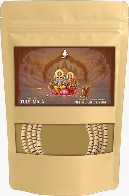 Gangajallife VRINDAVAN Original Tulsi Kanthi Mala - Pack of 2 - Unisex Adult Jaap Chanting Mala from Vrindavan Dham