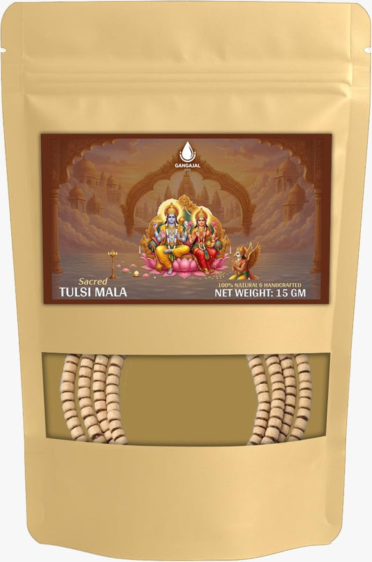 Gangajallife VRINDAVAN Original Tulsi Kanthi Mala - Pack of 2 - Unisex Adult Jaap Chanting Mala from Vrindavan Dham