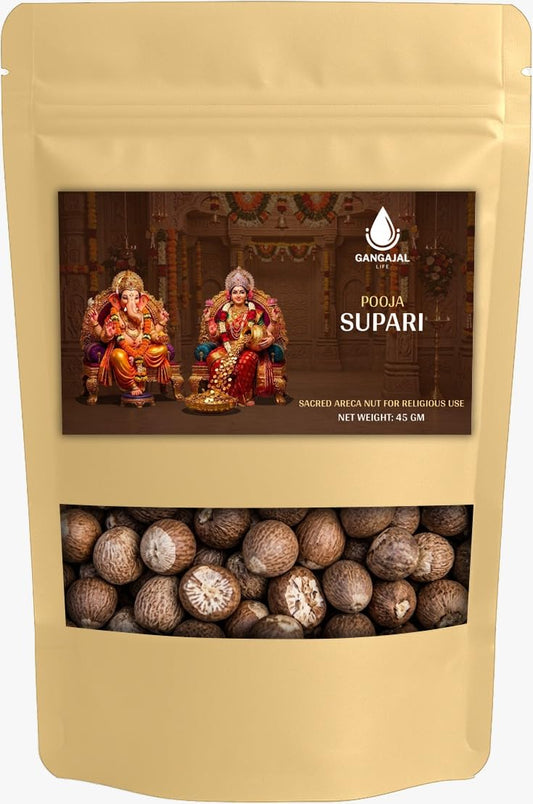 Gangajallife Pooja Supari (Whole Betel Nut) for Ganesh Puja,Kalash & Hindu Rituals | Premium Akhand Supari for Puja Samagri |