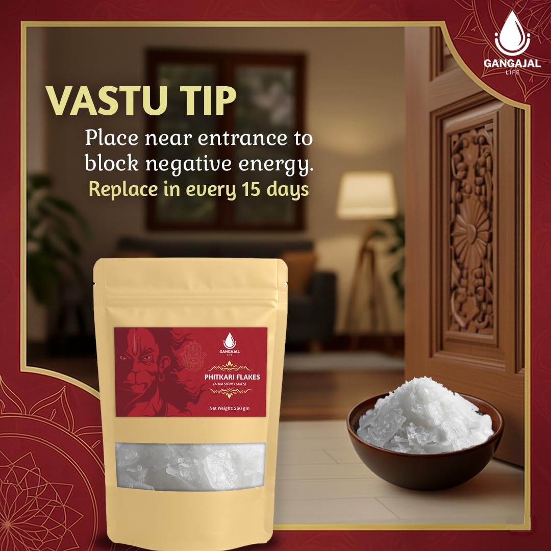 Organic Phitkari Alum Stone Flakes  250Gm