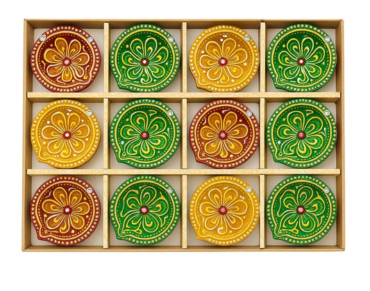 Diya -Set of 12 Clay Diya